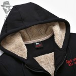 Abeillevie Cotton Men's Full Zipper Hoodies Jacket Heavyweight Winter Thicken Men's Sweatshirts Casual Winter Tracksuit ABD9002
