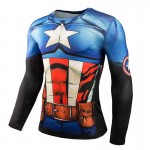 Active Fajas Undershirts Long Sleeve Men Exercise Tights Superhero Mma Fitness Shirt Anime Elastic Cosplay Hombre S-XXXL