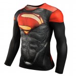 Active Fajas Undershirts Long Sleeve Men Exercise Tights Superhero Mma Fitness Shirt Anime Elastic Cosplay Hombre S-XXXL