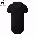 Aelfric Eden Men Longline Solid Color Side Zipper Short Sleeve Hoodie Man Casual Hipster Hip Hop Skateboard Long Hoodies