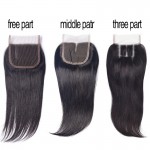 Afee Hair Products Peruvian Virgin Hair with Closure 3 Bundles Peruvian Straight Hair with Closure Human Hair with Lace Closure