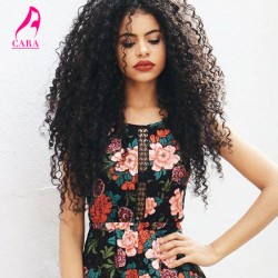 African American Clip In Human Hair Extensions 7A Brazilian Virgin Hair Kinky Curly Clip In Hair Extensions 7Pcs 120G Clip Ins