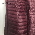 Ailoria 2017 Top Quality Brand Long Spring Autumn Overcoat Women Ultra Light 90% White Duck Down Coat With Bag ladies' Jackets