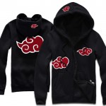 Akatsuki Symbol Hoodies Quality Anime Naruto Zip Up Hooded Sweatshirts Mens Hip Hop Urban Clothing Free Shipping