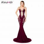 Aleumdr 2017 Women Lace Mermaid Dress Long Elegant Off Shoulder Maxi Dresses For Party Evening LC61353 Vestidos De Noche Largos