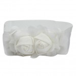 Amazing Fashion Double Rose Flower Buckle Elastic Waist Belt Lady Waistband