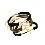 Anchor Bracelets for Women Men Jewelry Bijoux 2017 Fashion Rope 8 Leather Charm Bracelets & Bangles Vintage Wrap Pulsera Mujer