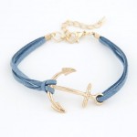 Anchor Bracelets for Women Men Jewelry Bijoux 2017 Fashion Rope 8 Leather Charm Bracelets & Bangles Vintage Wrap Pulsera Mujer