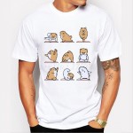 Animal funny design Men t-shirt Pomeranian/Cat/Soth/Elephant/English Bulldog/Pug hipster cool male tops/tee