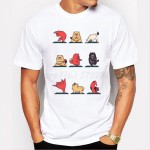 Animal funny design Men t-shirt Pomeranian/Cat/Soth/Elephant/English Bulldog/Pug hipster cool male tops/tee