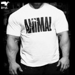 Animal print tracksuit t shirt muscle shirt Trends in 2016 fitness cotton brand clothes for men bodybuilding Tee large XXL