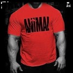 Animal print tracksuit t shirt muscle shirt Trends in 2016 fitness cotton brand clothes for men bodybuilding Tee large XXL