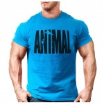 Animal print tracksuit t shirt muscle shirt Trends in 2016 fitness cotton brand clothes for men bodybuilding Tee large XXL