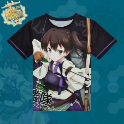 Anime Kantai Collection Kaga T-shirt Kancolle Polyester T Shirt Summer Active Otaku Men Women Tops