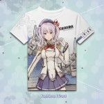 Anime Kantai Collection Kashima, Eugen T-shirt Kancolle Polyester T Shirt Summer Active Otaku Men Women Tees