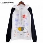 Anime Natsume's Book of Friends Natsume Yuujinchou Madara Printed Hoodies Men & Women Cartoon Pullovers Unisex Hoody