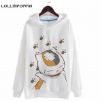 Anime Natsume's Book of Friends Natsume Yuujinchou Madara Printed Hoodies Men & Women Cartoon Pullovers Unisex Hoody