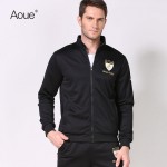 Aoue 2017 Men Winter hoodies Sporting Suit  Mens Tracksuits brand sportsuit 2pcs Sweatshirt black Sportswear hooded hoody 