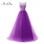 ArtSu 2018 Women Lace Mesh Ball Gown Princess Tutu Dress Sleeveless Cute Party Dresses Summer Sundress Vestidos ASDR100119