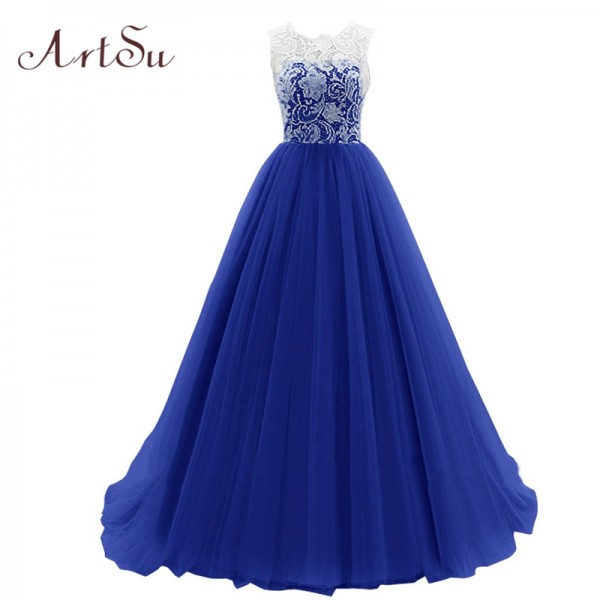 ArtSu 2018 Women Lace Mesh Ball Gown Princess Tutu Dress Sleeveless Cute Party Dresses Summer Sundress Vestidos ASDR100119