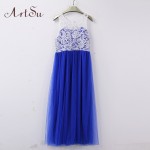 ArtSu 2018 Women Lace Mesh Ball Gown Princess Tutu Dress Sleeveless Cute Party Dresses Summer Sundress Vestidos ASDR100119