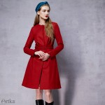 Artka Butterfly Women's 2015 Autumn Solid Color Coat Long-Sleeved Wool Comfortable Long Overwear FA11253Q