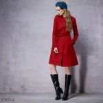 Artka Butterfly Women's 2015 Autumn Solid Color Coat Long-Sleeved Wool Comfortable Long Overwear FA11253Q