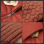 Artka Women'S Autumn Winter Vintage Big Collar Long Sleeve Embroidery Patchwork Midi Thick Puff Down Coat YK17434D