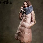 Artka Women's 2016 Winter Long Outerwear 90% Duck Down Coat Long-Sleeved Warm Down Coat Warm Long Quilted Jacket ZK15357D
