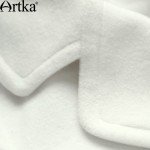 Artka Women's Autumn New 2 Colors Double Breasted Woolen Coat Vintage Turn-down Collar Long Sleeve Wide-waisted Coat WA10062Q 
