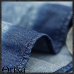 Artka Women's Denim Dress Big Pockets Design Fashion Lady Casual Washed Dresses Embroidery Decorate Ethnic Dress QN14155X