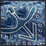 Artka Women's Denim Dress Big Pockets Design Fashion Lady Casual Washed Dresses Embroidery Decorate Ethnic Dress QN14155X