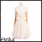Artka Women's Summer Vintage V-Neck Dresses Elegant Lady White Lace Party Dress LA10958X