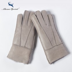 Athena Special Multi Color Heavy Type Women Real Leather Wool Fur Gloves Lovely Girls Sheepskin Leather Fur Gloves Very Warming