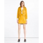 Autumn 2017 Yellow Faux Leather Jackets Women Short Design Long Sleeve Biker Jacket Outwear Leather Jacket Women