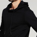 Autumn Mens Casual Hoodies Patchwork Black Pullover Man's Brand Clothing Male Wear Slim Hooded Clothes Tracksuits Tops