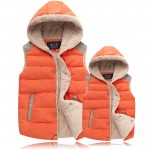 Autumn Winter Fashion Cotton Vest Women Sleeveless Hooded Collar Casual Coat Colete Feminino Waistcoat Wool Lady Vest Outerwear