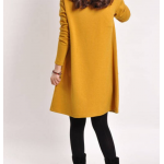 Autumn Winter Fashion Korean Style Women Casual Dress Long Sleeve With Pockets Big Size Bottom Dress