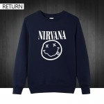 Autumn winter 3D men printed fashion nirvana Hondies 100% cotton round collar casual men's sweatshirt New brand male pullover