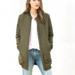 Autumn winter winer parkas long jackets and coats 2016 female coat casual long section of solid color bomber jacket women