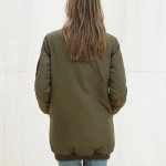 Autumn winter winer parkas long jackets and coats 2016 female coat casual long section of solid color bomber jacket women
