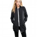 Autumn winter winer parkas long jackets and coats 2016 female coat casual long section of solid color bomber jacket women