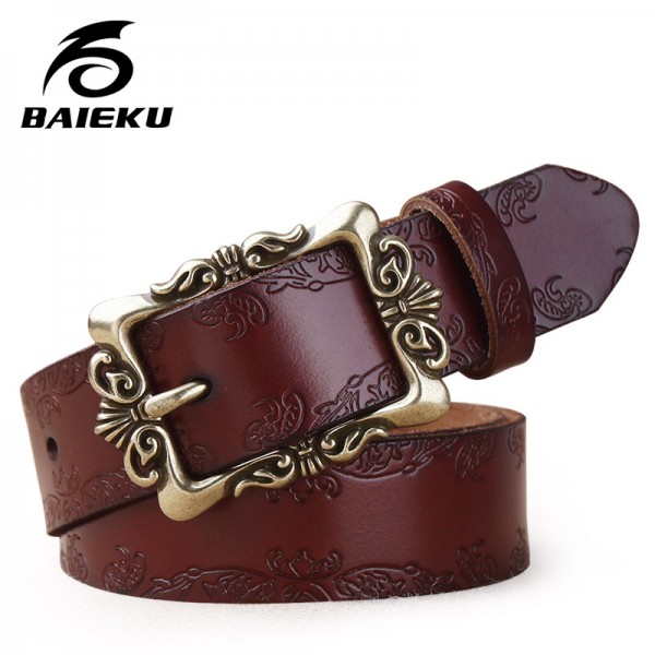 BAIEKU belts for women designer brand high quality leisure joker ms student belts contracted wind leather decorative belt