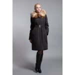 BASIC-EDITIONS New Women's Clothing Embroidered Long Parka  Fox Fur Collar Female Jacket Luxury Women Cotton Coat  D12101
