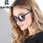 BAVIRON New Fashion Cat Eye Sunglasses Women White Frame Gradient Polarized Sun Glasses Driving UV400 Aluminium Eyewear Box 8527