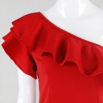 BEFORW Sexy Women Dress Dresses Sexy Shoulder Flouncing Package Hip Slim Solid Color Fashion Sexy Casual Dress Dresses