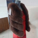 BESTY Women Multicolor Vintage Slim Real Natural Fox Fur Vest lady Short Genuine Fluffy Fox Fur Coat Large Plus Size x,xxl.xxl