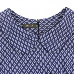 BFDADI 2016 New Arrival Spring Fashion Vintage Pattern Women's Hot Casual doll collar jacquard fabric Plus size 7-3645