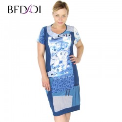 BFDADI 2016 Summer Style Large Size 5XL Dress Women  Mesh Splicing Slim Hollow Backless New Arrival Dresses 3269