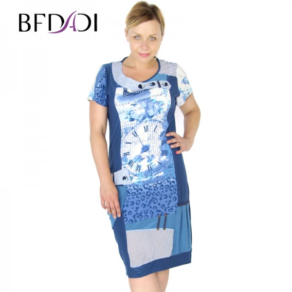 BFDADI 2016 Summer Style Large Size 5XL Dress Women  Mesh Splicing Slim Hollow Backless New Arrival Dresses 3269